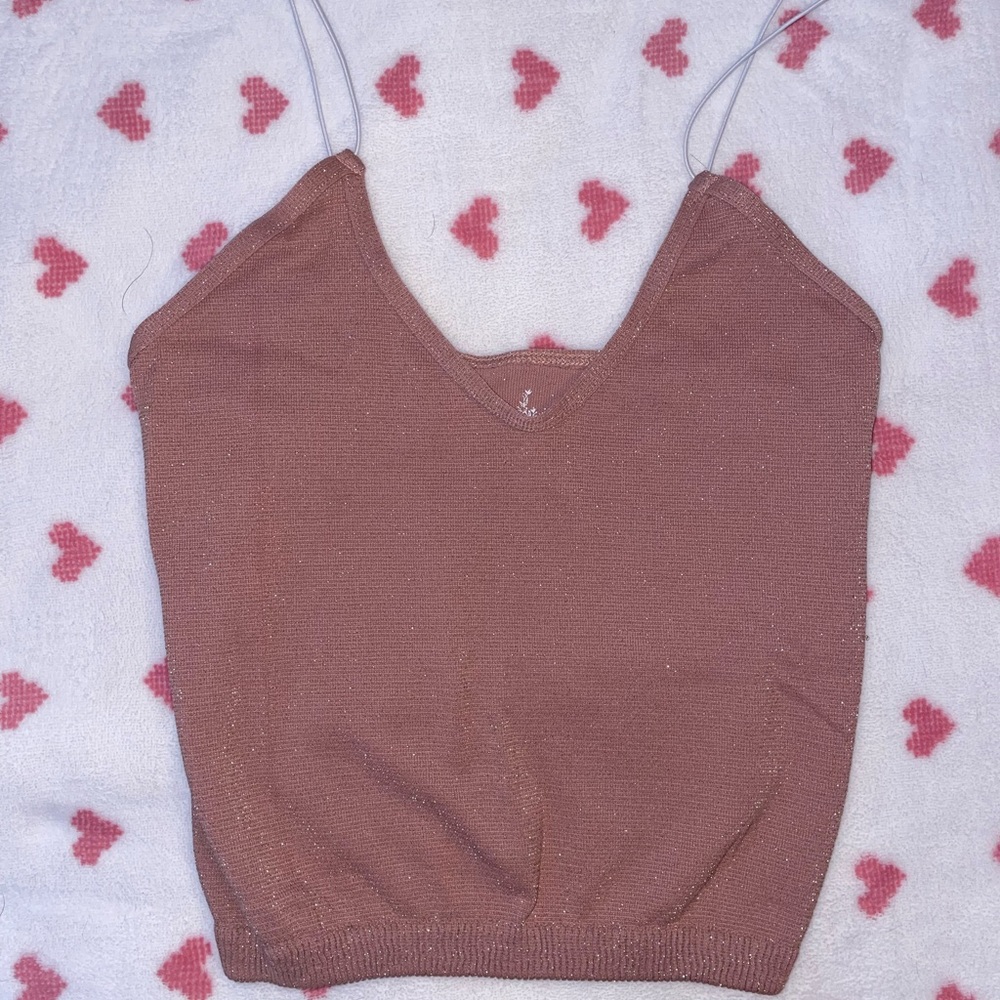 Glitter free people tank top